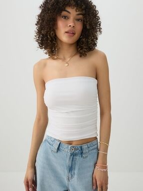 NWOT! Ardene 'Cropped Ruched Tube Top'